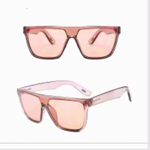 OVERSIZED FLAT TOP DESIGNER STYLE SUNGLASSES W CASE - Picture 6 of 13